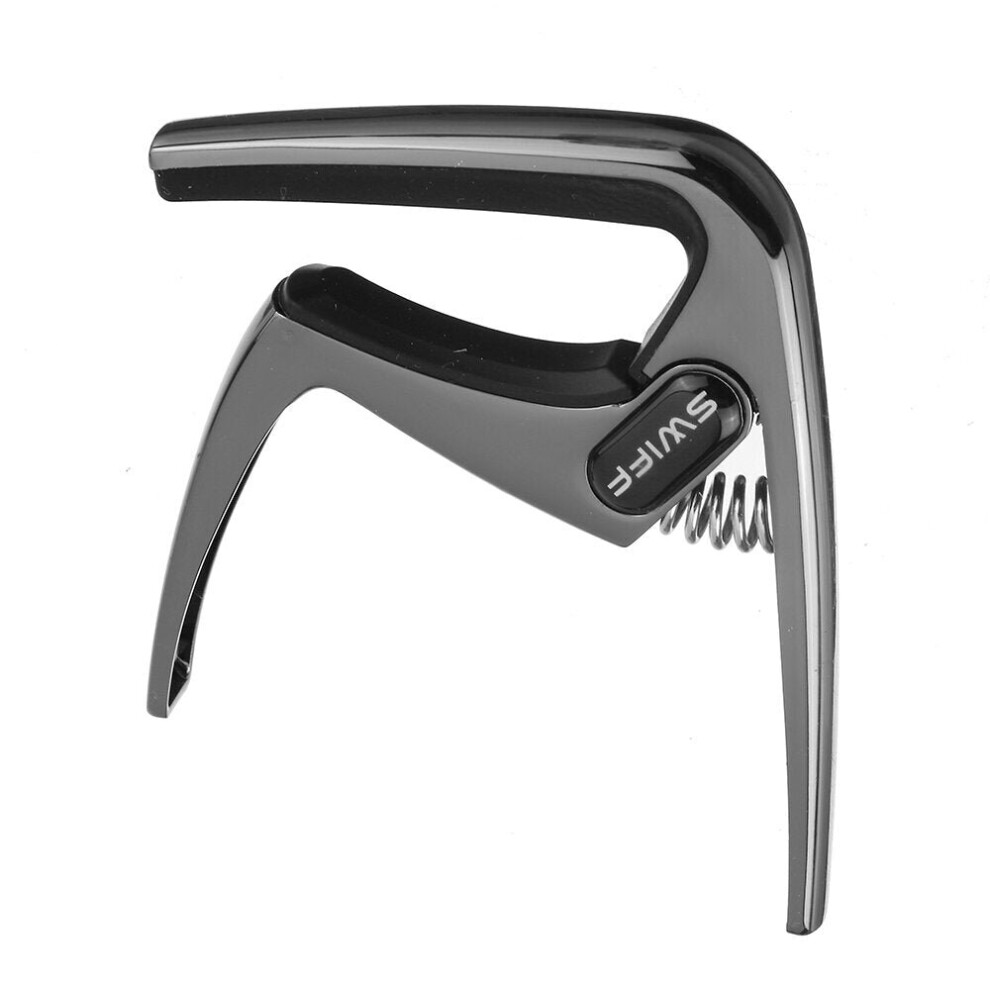 (Black) Ukulele Capo Metal Capo Musical Instrument Replacement Accessory for 4-String Ukulele