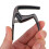 (Black) Ukulele Capo Metal Capo Musical Instrument Replacement Accessory for 4-String Ukulele 7