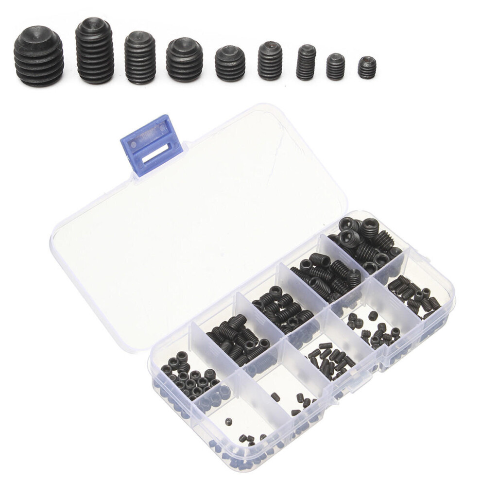 Photos - Nail / Screw / Fastener GreenZech 250Pcs Head Socket Hex Set Grub Screw Cup Point Alloy Steel Assortment With Case
