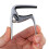 (Silver) Ukulele Capo Metal Capo Musical Instrument Replacement Accessory for 4-String Ukulele 8