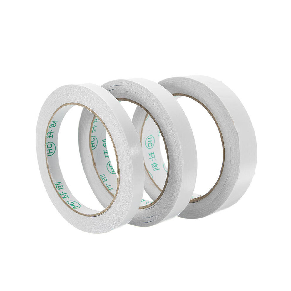 (1.5Cm*20M) 20M Double Sided Tape Roll Strong Adhesive Sticky Diy Crafts Office Supplies 3 Widths 3654659380661