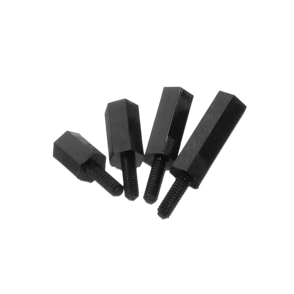 (6Mm) 50Pcs M2 Nylon Black Hex Screw Pcb Standoff 3654659457400