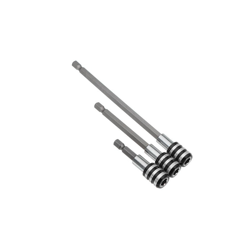 3Pcs 60/100/150Mm Quick Release Drill Screwdriver Bit Holder 1/4 Inch Hex Shank Extension Bar 3654659280886