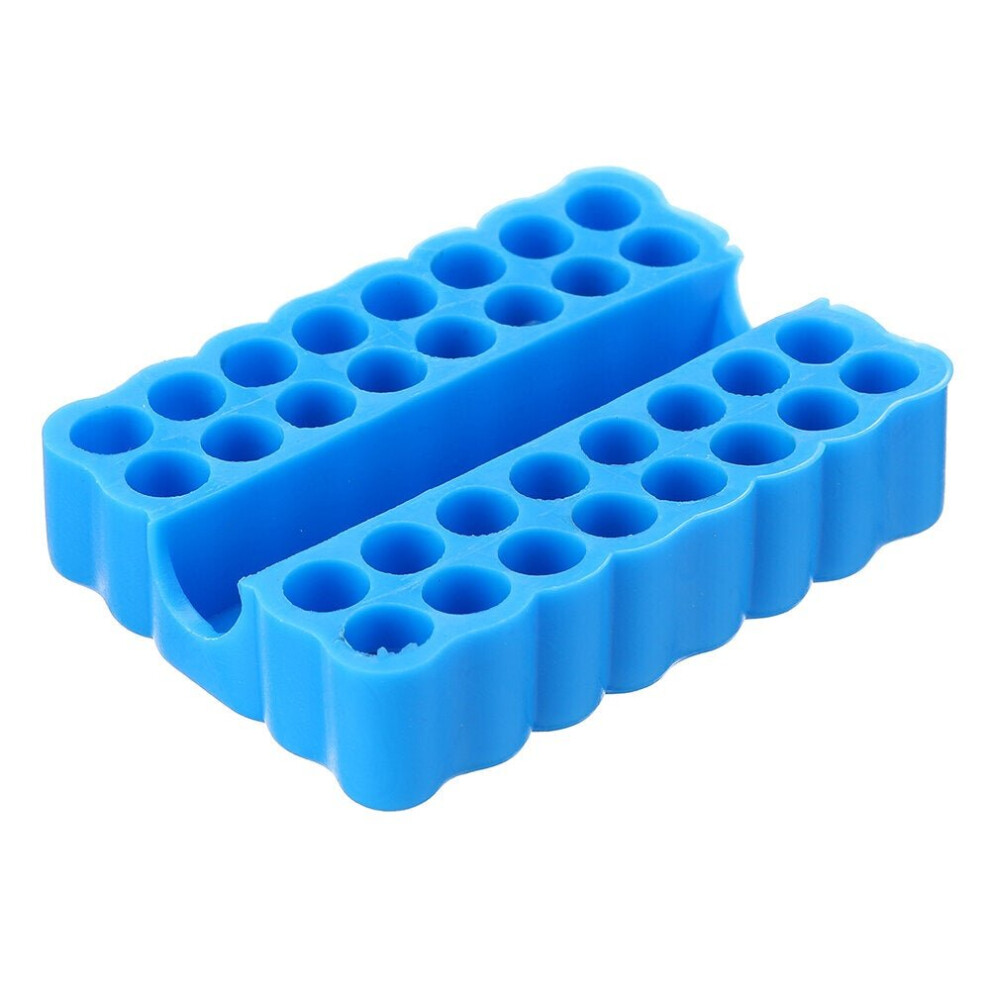 2Pcs Plastic Screwdriver Bit Storage Rack Storage Deck Box 32 Holes For 1/4 Inch Hex Shank Screwdrivers 3654659279811