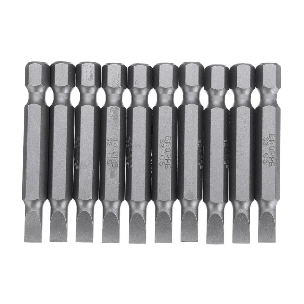 (SL3) 10Pcs Magnetic Slotted Screwdriver Bits SL2/SL3/SL4/SL5/SL6 1/4 Inch Hex Shank Screwdriver Set