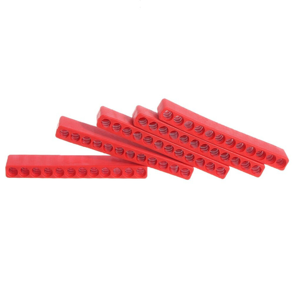 (Red) 5Pcs 6 or 10 Holes Hex Shank Screwdriver Bit Storage Holder Screwdriver Head Storage Tool