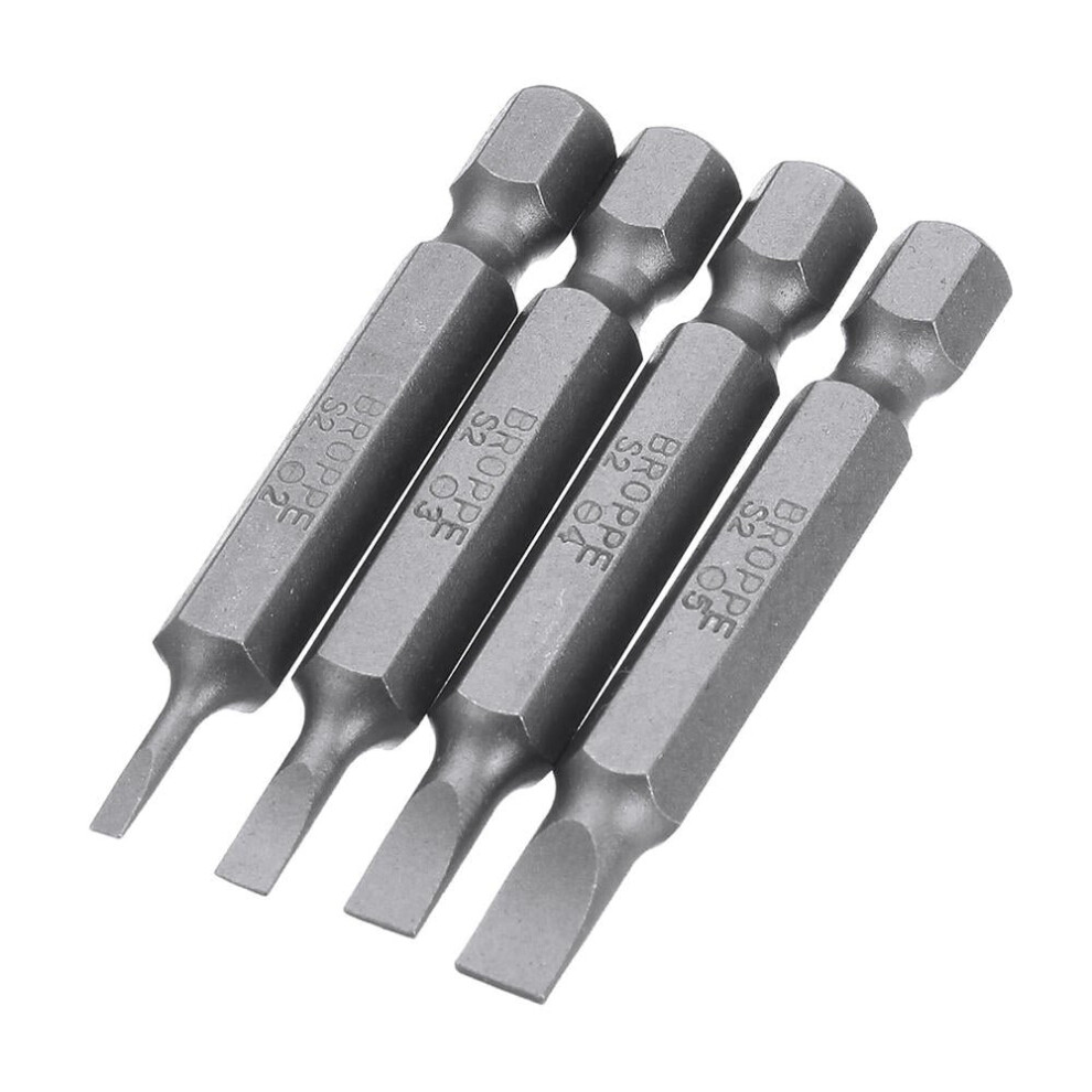 (SL5) 10Pcs Magnetic Slotted Screwdriver Bits SL2/SL3/SL4/SL5/SL6 1/4 Inch Hex Shank Screwdriver Set