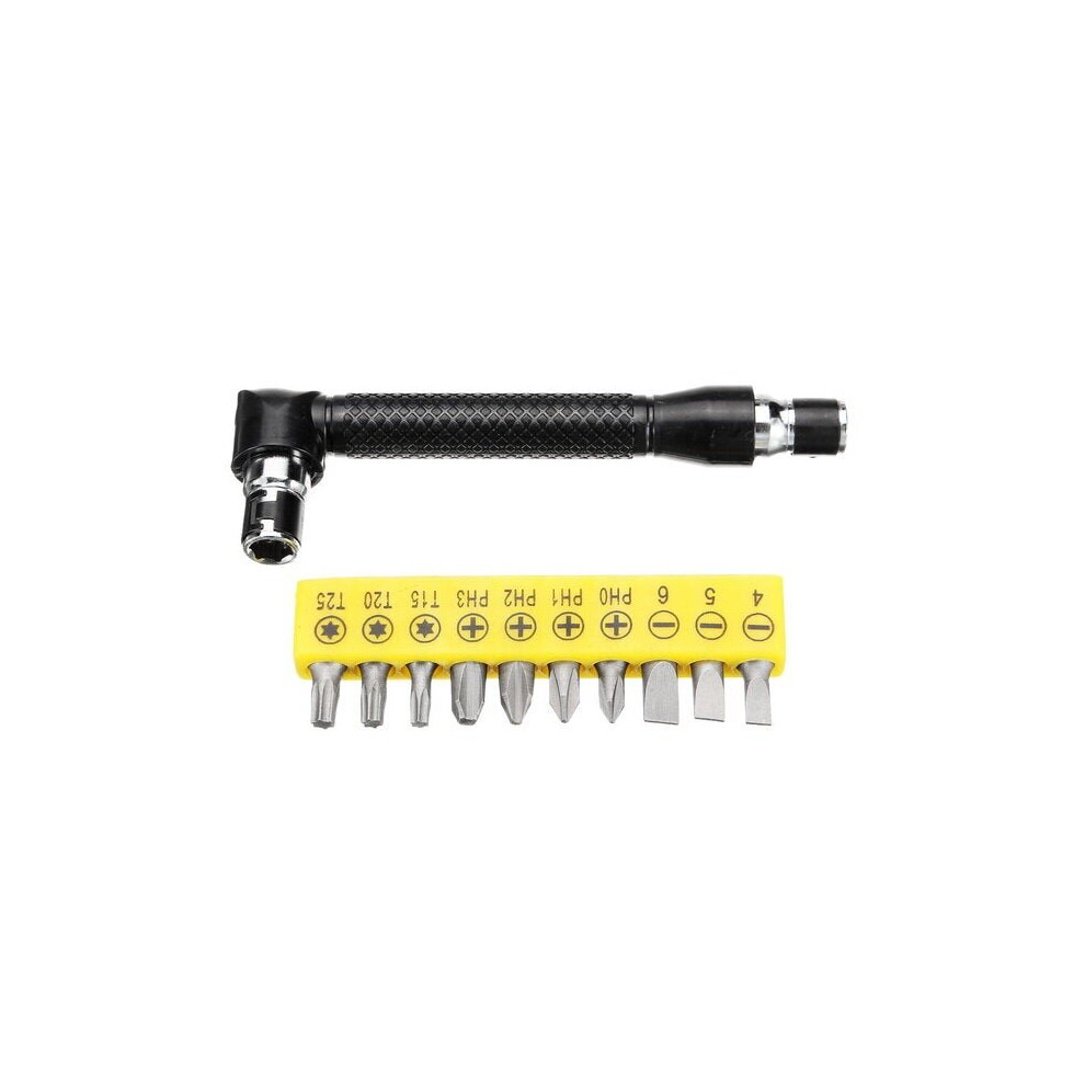 1/4 Inch L shaped Screwdriver Bits Wrench with 10Pcs Screwdriver Bits