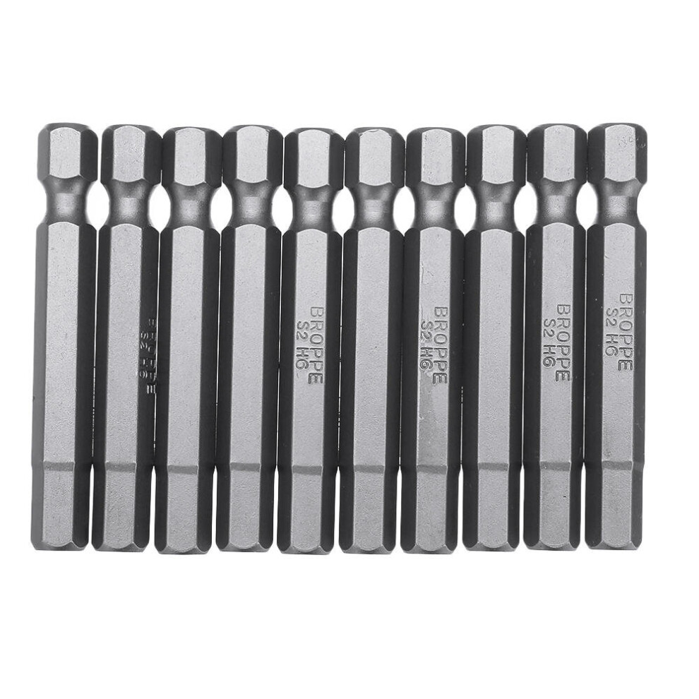 (H6) 10Pcs Magnetic Hexagon Hex Screwdriver Bits H1.5/H2/H2.5/H3/H4/H5/H6 1/4 Inch Hex Shank Screwdriver Set For Bosch