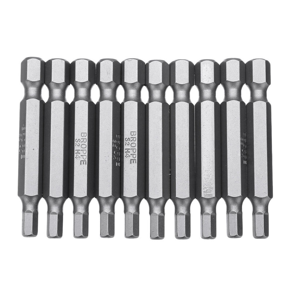 (H4) 10Pcs Magnetic Hexagon Hex Screwdriver Bits H1.5/H2/H2.5/H3/H4/H5/H6 1/4 Inch Hex Shank Screwdriver Set For Bosch