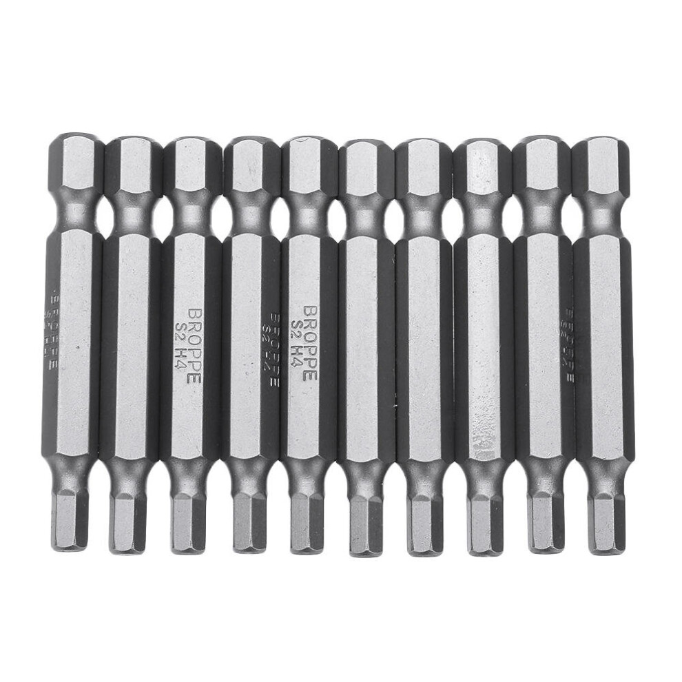(H4) 10Pcs Magnetic Hexagon Hex Screwdriver Bits H1.5/H2/H2.5/H3/H4/H5/H6 1/4 Inch Hex Shank Screwdriver Set For Bosch 3654659272621