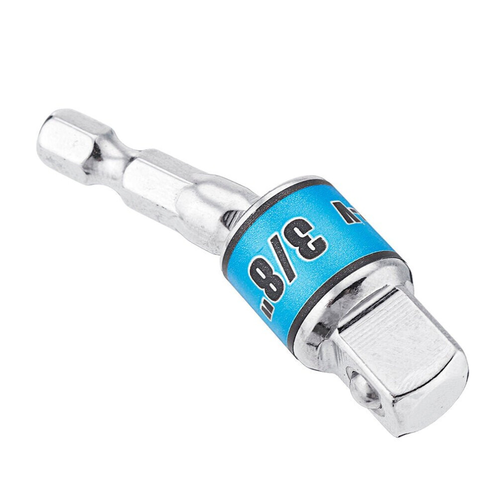 (1/2) 1/4 Inch Hexagon Shank Change to Square Drive 1/4 3/8 1/2 Inch Universal Adujustable Angle Screwdriver Drill Extension Bar Adapter Drill Attachment
