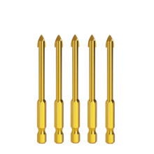 (10x6mm Drill Bit) Alloy Triangle Drill Set Ceramic Tile Glass Hole Opener Reaming Hexagonal Shank Slot Drill Bit