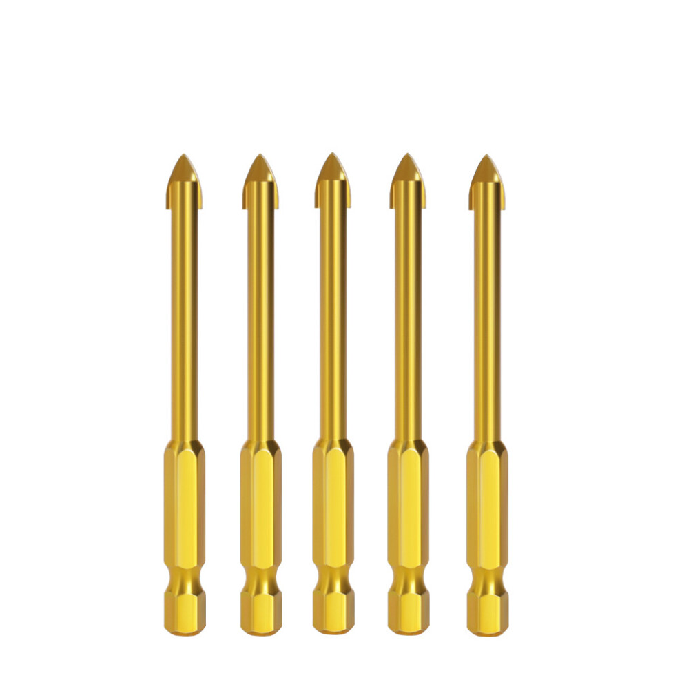 (10x6mm Drill Bit) Alloy Triangle Drill Set Ceramic Tile Glass Hole Opener Reaming Hexagonal Shank Slot Drill Bit