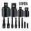 (7Pcs) 7pcs/12pcs Ratchet Wrench Socket Adapter Set Drive Socket Reducer Air Impact Adapter Wrench Extensor Rod 13