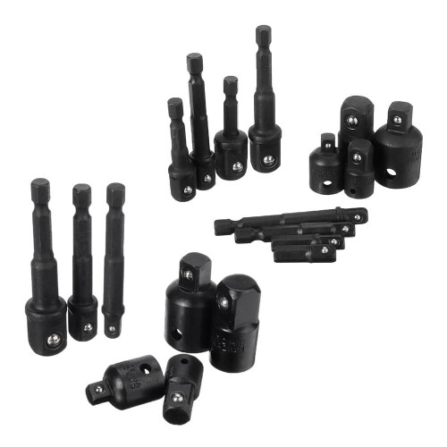 (7Pcs) 7pcs/12pcs Ratchet Wrench Socket Adapter Set Drive Socket Reducer Air Impact Adapter Wrench Extensor Rod 2