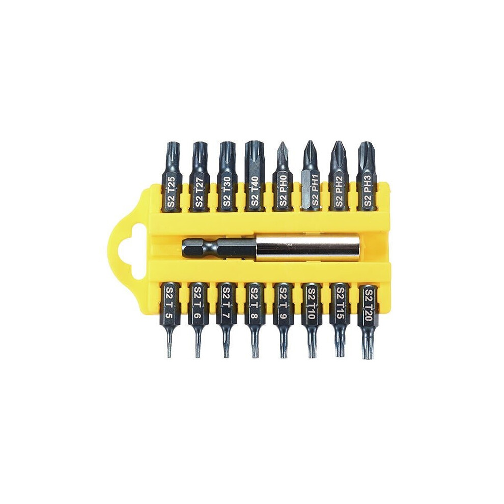 17Pcs 1/4 Hex Shank Screwdriver Bits Set Torx Phillips Electric Screwdriver Bits with Holder