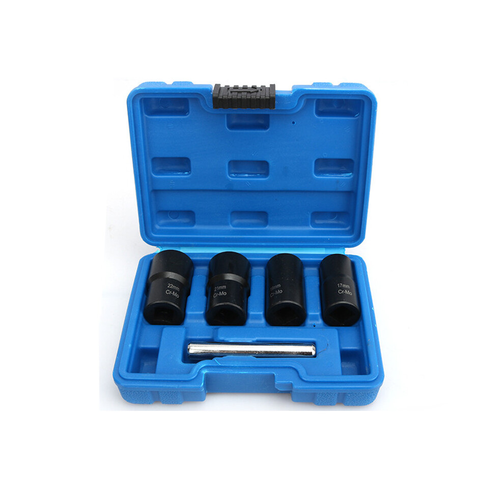 5Pcs Twist Socket Set Lug Bolt Nut Remover Extractor Tool 17Mm To 22Mm Metric Bolt And Lug Nut Extractor Socket Wrench Tools 6112211906713