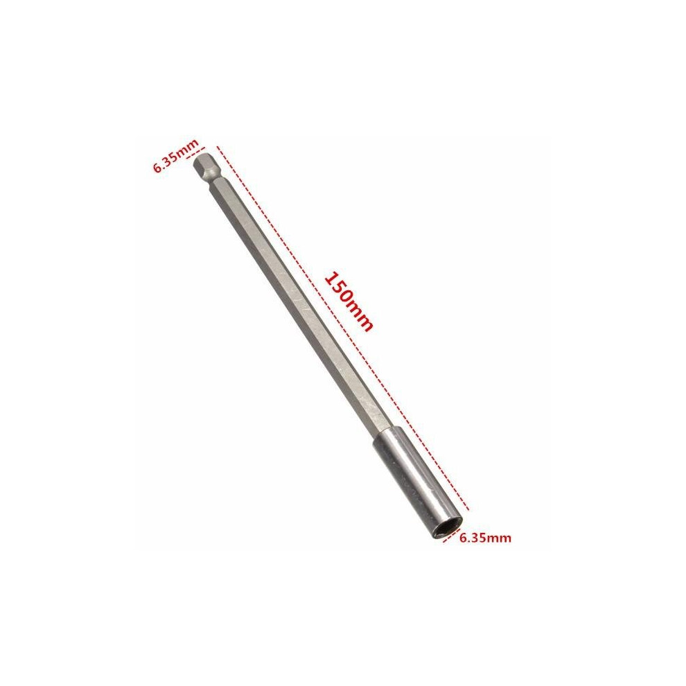 (15Cm) 1/4 Inch Hex Shank Magnetic Bit Holder Screwdriver Bit Extension Tip Bar 60Mm/100Mm/150Mm 3654659272249