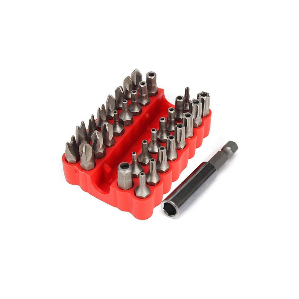 33pcs Magnetic Screwdriver Bit Set Torx Hex Star Spanner Tri Wing Electric Screwdriver Hex Bits with Holder