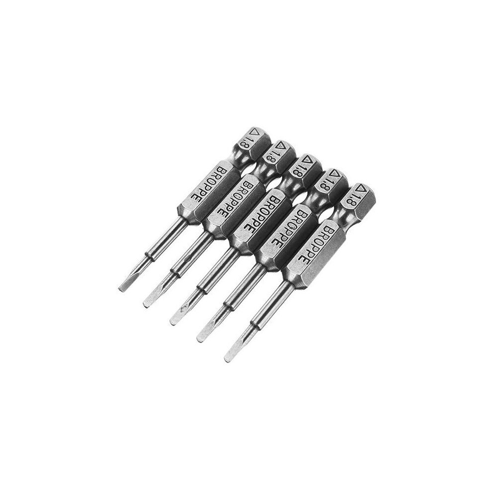 5pcs 1.8 50mm Screwdriver Bits Set 1/4 Inch Hex Magnetic Triangle Screwdriver Bits