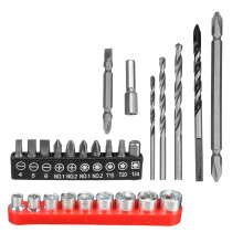 3 In 1 Electric Drill Kit 26Pcs For Hammer Drill Screwdriver Bits With Adapters Hole Drill