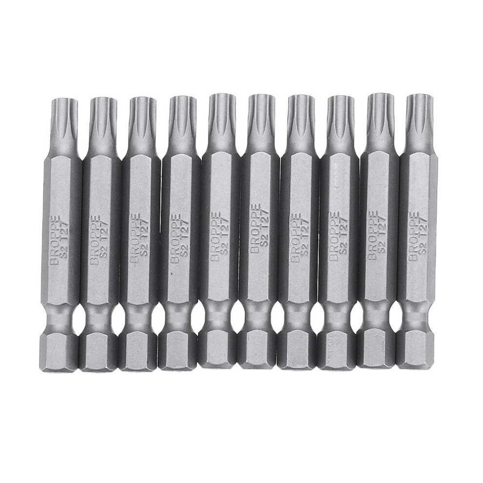 (T27) 10Pcs Magnetic Torx Screwdriver Bits T5/T6/T7/T8/T9/T10/T15/T20/T25/T27/T30/T40 1/4 Inch Hex Shank Screwdriver Set for Bosch