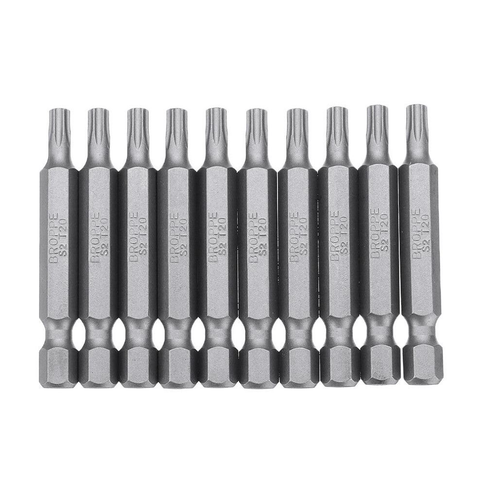 (T20) 10Pcs Magnetic Torx Screwdriver Bits T5/T6/T7/T8/T9/T10/T15/T20/T25/T27/T30/T40 1/4 Inch Hex Shank Screwdriver Set for Bosch