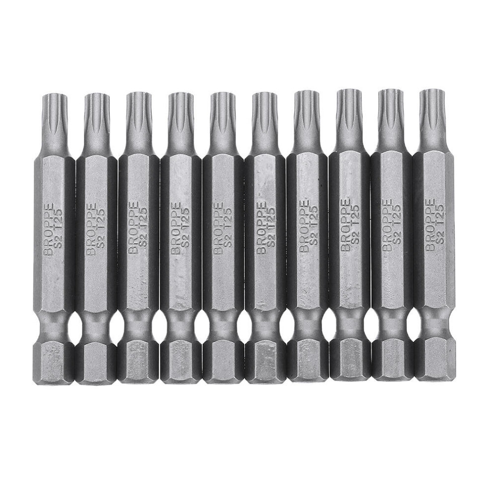 (T25) 10Pcs Magnetic Torx Screwdriver Bits T5/T6/T7/T8/T9/T10/T15/T20/T25/T27/T30/T40 1/4 Inch Hex Shank Screwdriver Set for Bosch