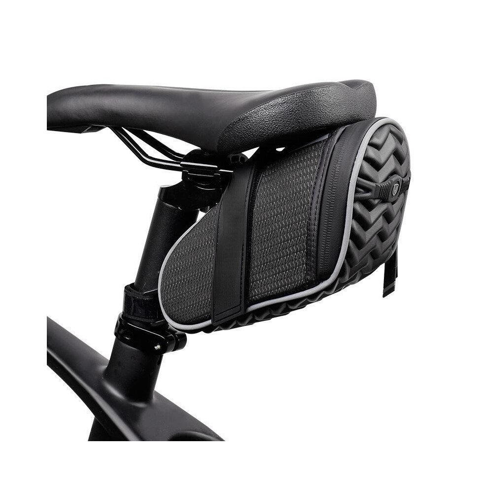 (Black) Bicycle Rear Seat Riding Tail Mountain Bike Bag Waterproof