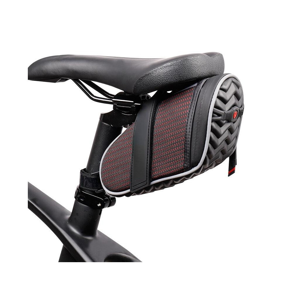 (Red) Bicycle Rear Seat Riding Tail Mountain Bike Bag Waterproof