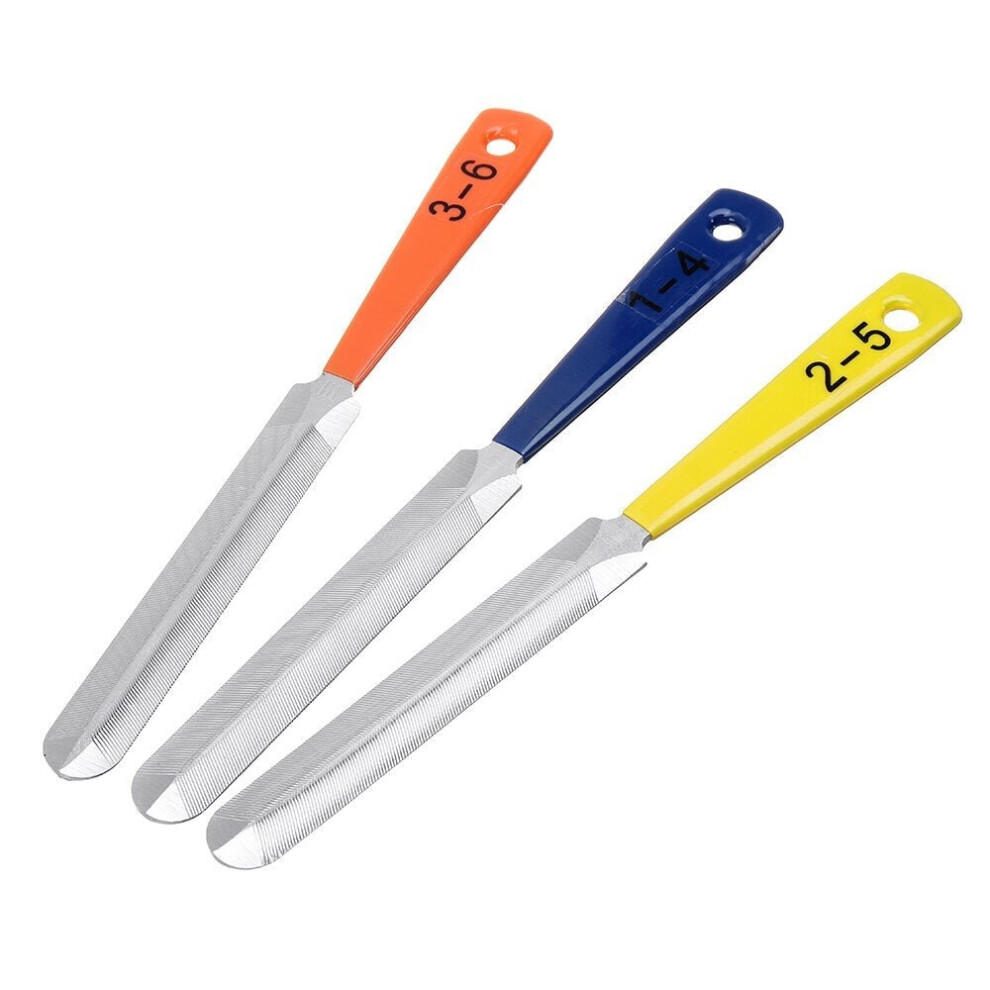 3 Pcs/Set Double Edged Guitar Nut Files Saddle Fret Crowning Luthier Repair Tool Steel Guitarra Fret Nut File Bridge Pin Puller 3654659417145