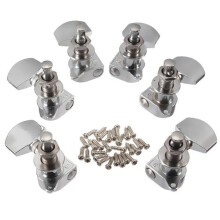 Chrome Guitar String Tuning Pegs Heads Acoustic 6 PCS Right Left
