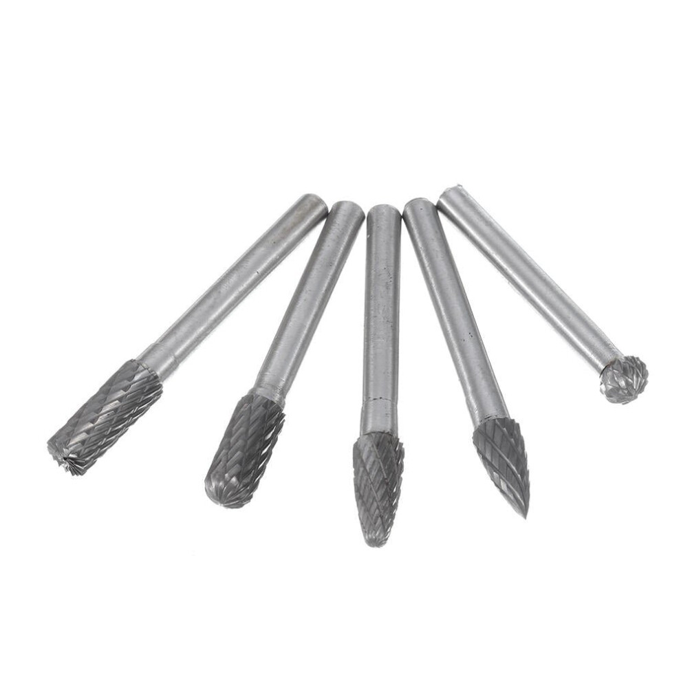 5Pcs 60x8mm Tungsten Steel Rotary File Set Grinding Head Rasp Burrs Abrasive Tool