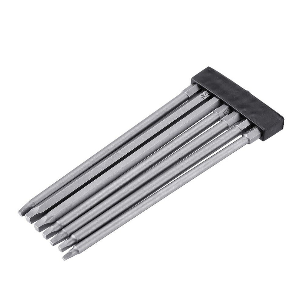 7Pcs 150Mm Square Screwdriver Bits 1/4 Inch Hex Shank Screwdriver Bit 6112211908601