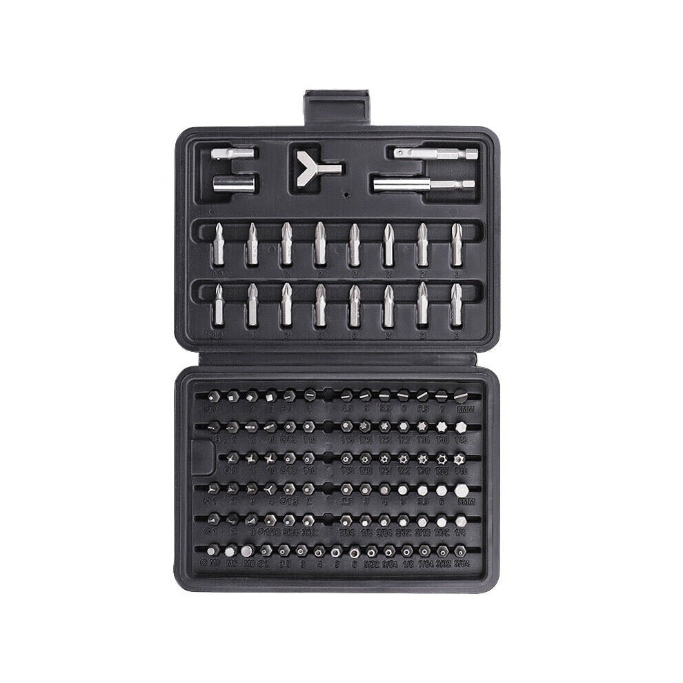 (B:100 Pcs Ã Screwdriver Bit) Multiple Types Bit Set Hexagon Shank Phillips Slotted Tri-Wing Torx Star Tamper Screwdriver Bit Set For Home Appliances