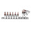 GreenZech 9Pcs 3/8 Inch Drive Sockets Set T10-T50 Five Angle Torx Screwdriver Bits Socket 6