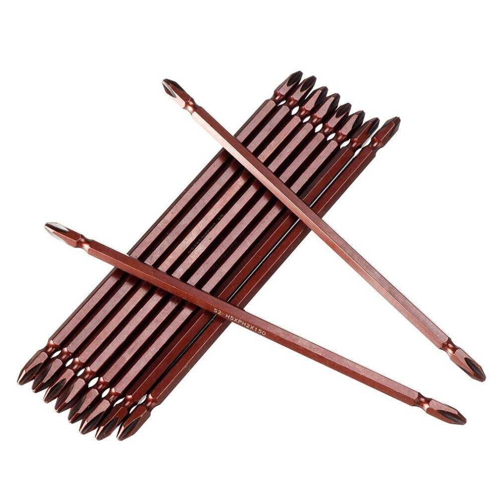 (150Mm) 10Pcs S2 100Mm 150Mm Screwdriver Bit Magnetic Double End Ph2 Drill Head Screwdriver Bit 6112211859507