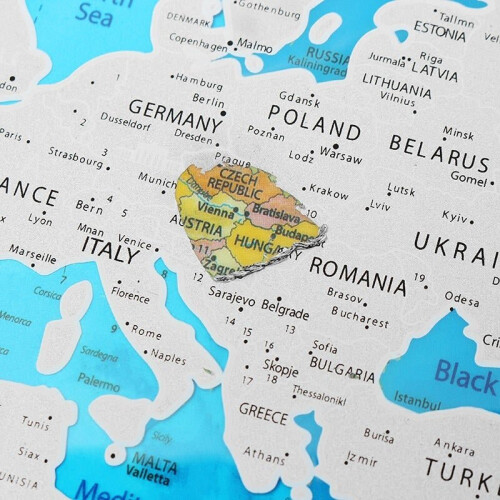 Travel World Scratch Map Ocean Scratch Off Foil Layer Coating World Deluxe Scratch Map 59.4x82.5CM 2