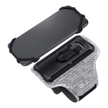 (Grey) Sport Arm Bag Mobile Phone Rotatable Breathable Cycling Running Gym
