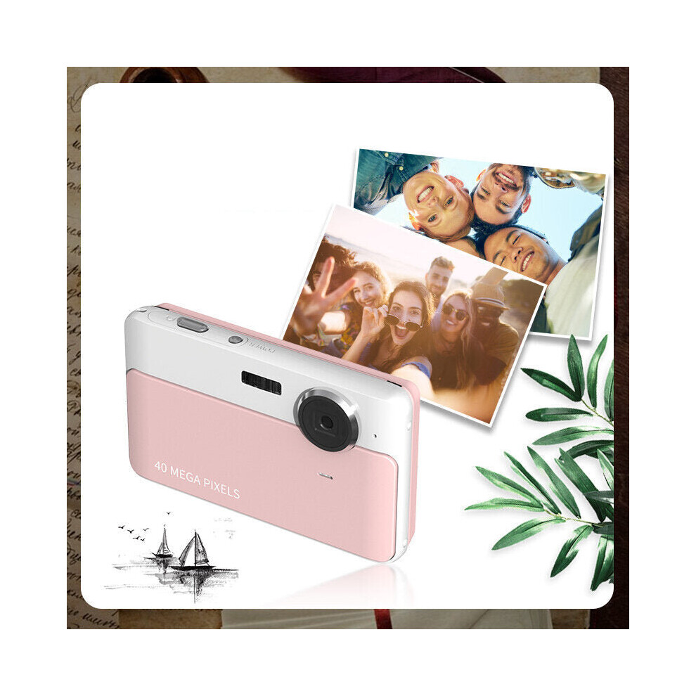 (Pink) Digital Retro Camera 2.4 inch IPS HD Screen Anti-shake Camcorder DV Cam 24MP 1080P-image-OPC-P9GRM8F-NEW