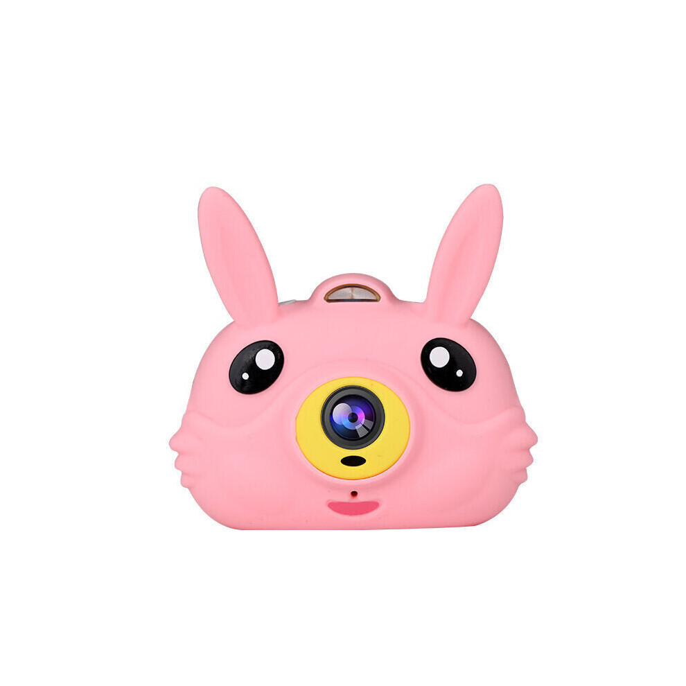 (Pink) HD Children Mini Digital Camera Kids Toys Camcorder Gift Toddler Video Recorder with Dual Lens