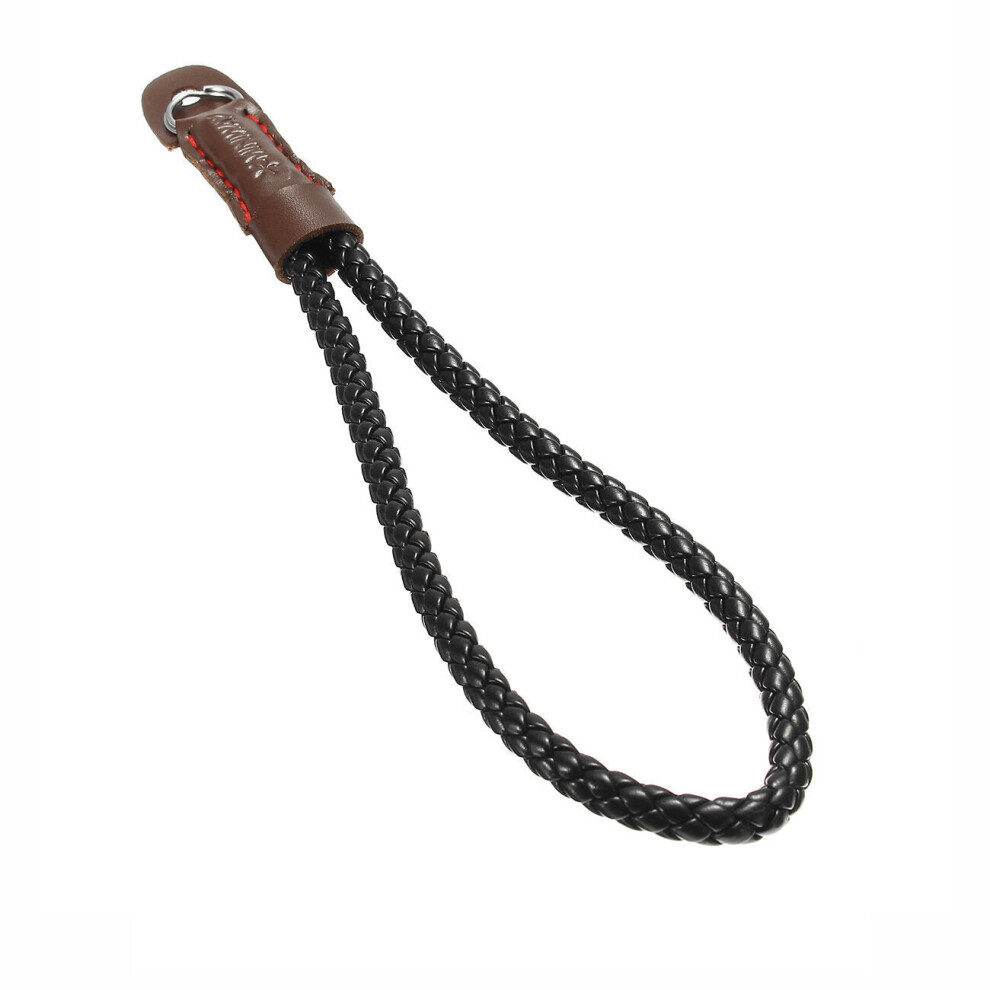 (C) Universal Digital Camera Color Hand Rope Canvas PU Leather Cotton Lanyard Hand Wrist Strap