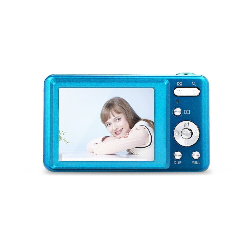 (Blue) Digital Retro Camera 2.7 inch IPS HD Screen Anti-shake Camcorder DV Cam K12 48MP