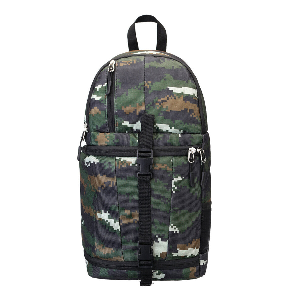 (Camouflage) DSLR Camera Sling Cross Bag Case Soft Padded Backpack Waterproof Storage Bag