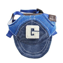 (Blue, M) Pet Dog Summer Outdoor Travel Baseball Hat Sun Protective