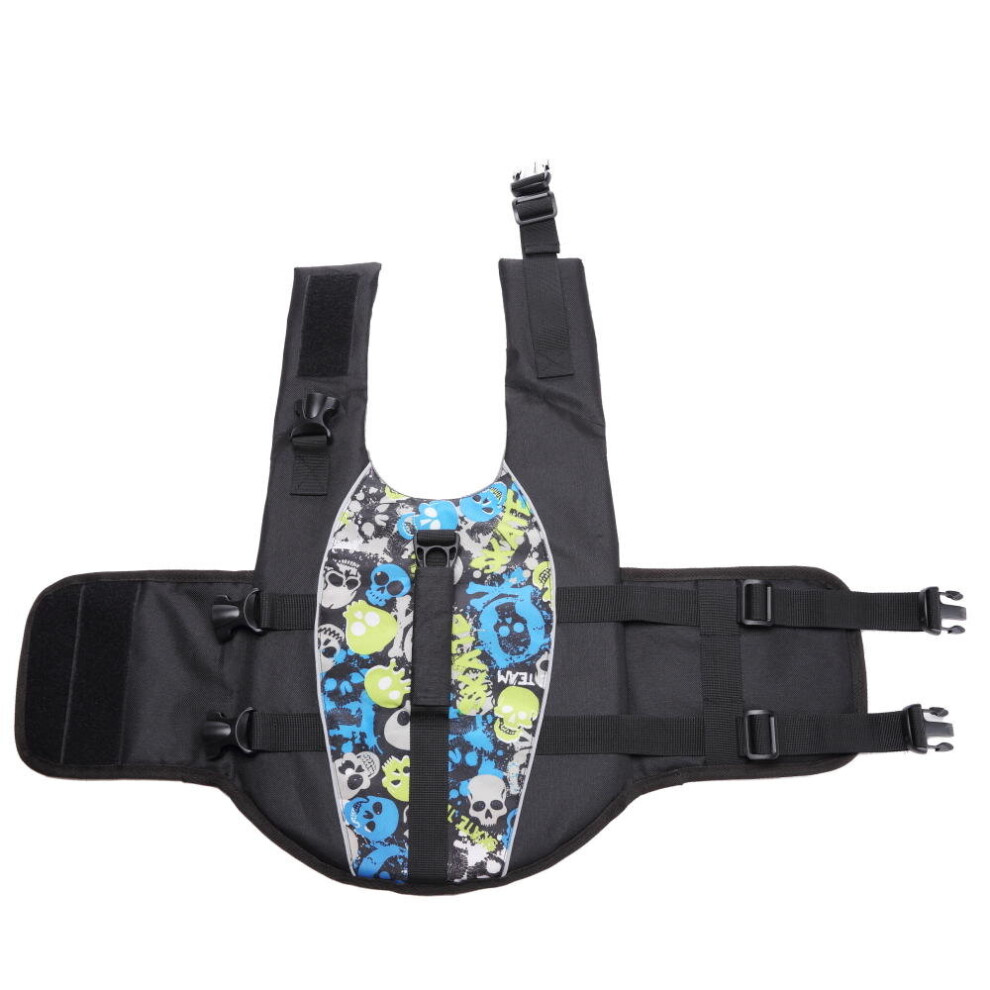 (L) Summer Pet Safety Swimwear Vest Life Jacket Labrador Dogs Clothes