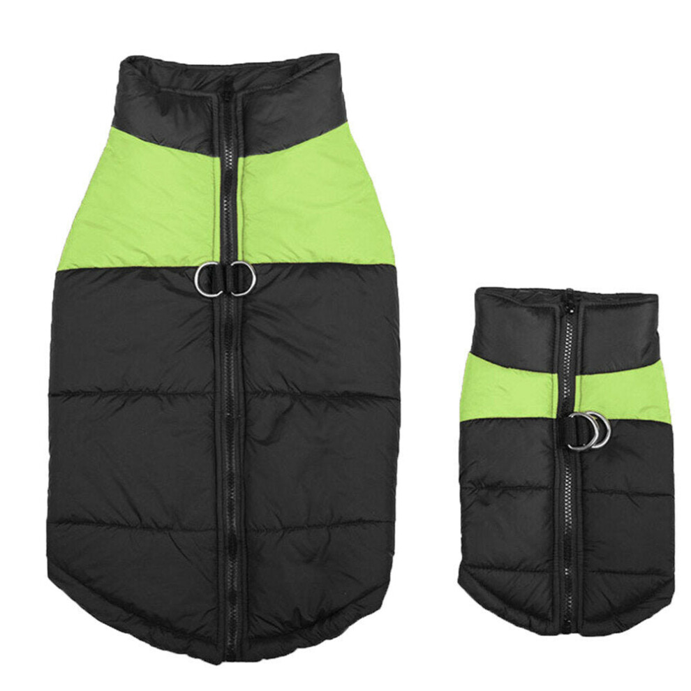 (Green, 5XL) Dog Winter Waterproof Clothes Warm Soft Coats Jacket