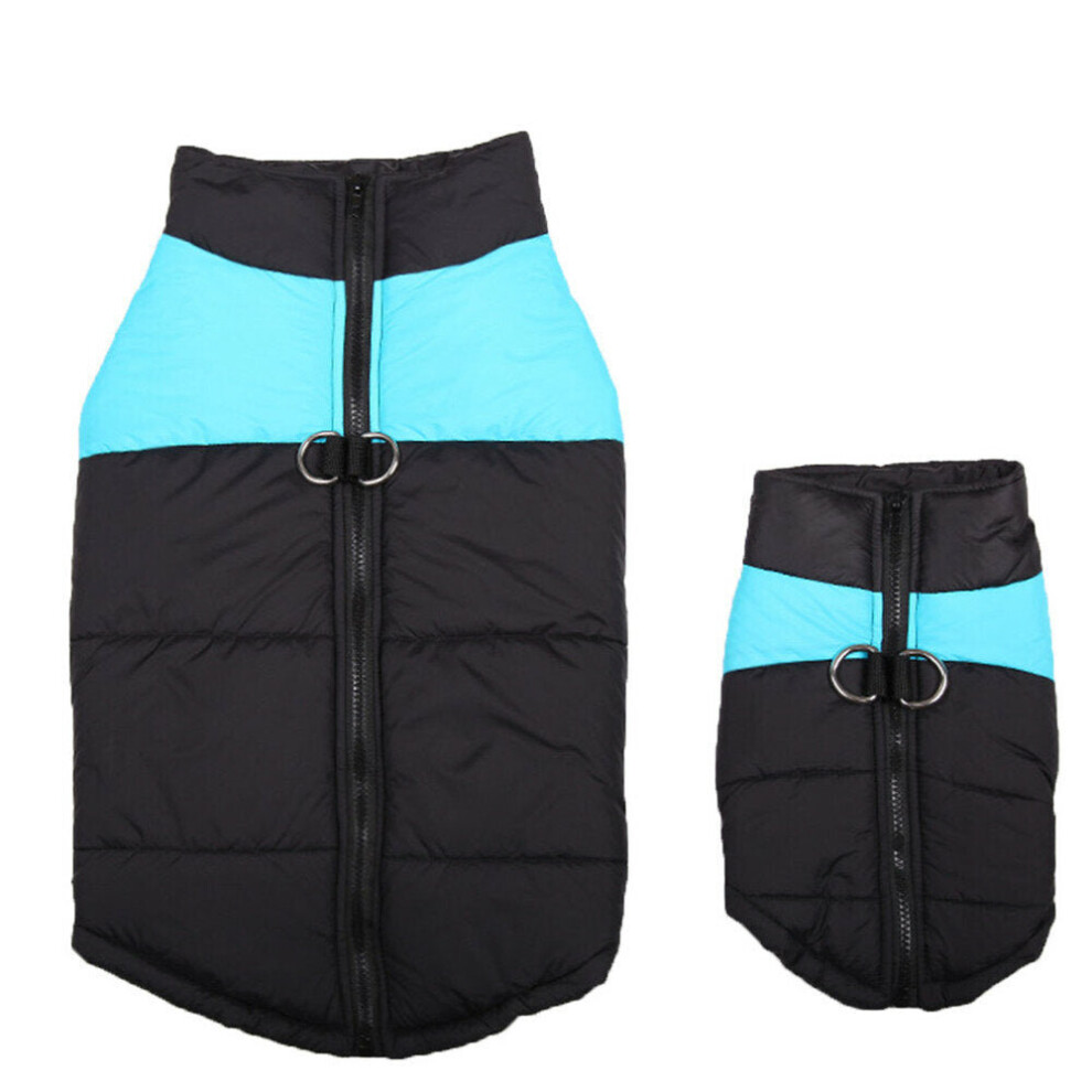 (Blue, L) Dog Winter Waterproof Clothes Warm Soft Coats Jacket