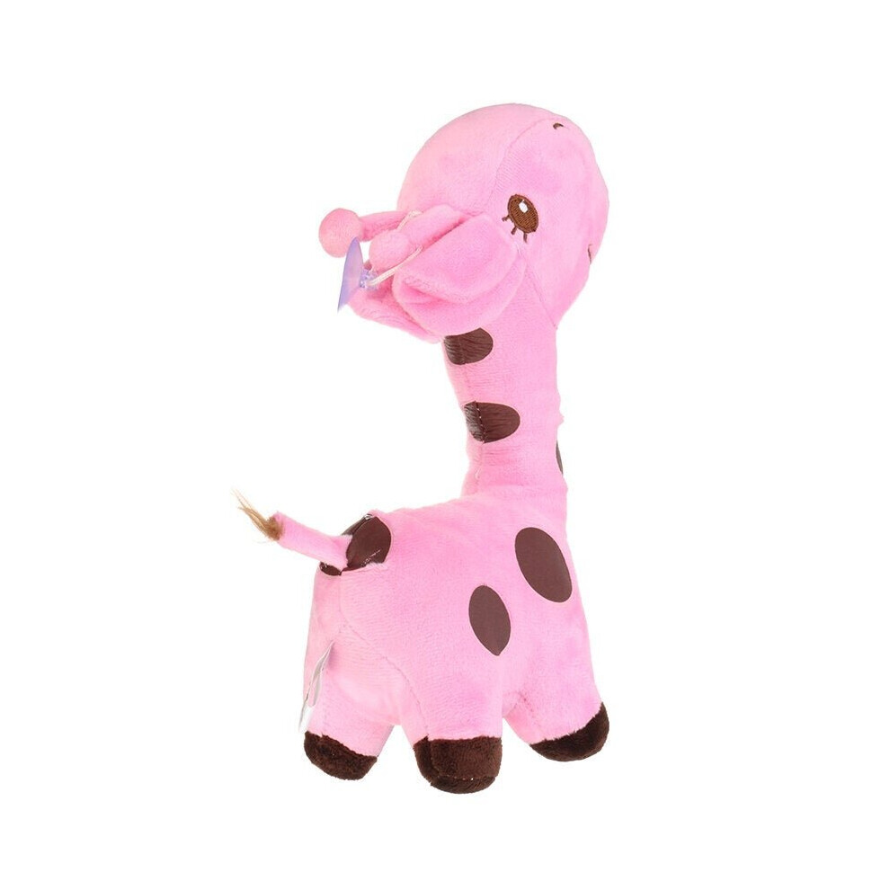 (Pink) Multicolored Cartoon Plush Giraffe Sika Deer Stuffed Toys Kids Gift